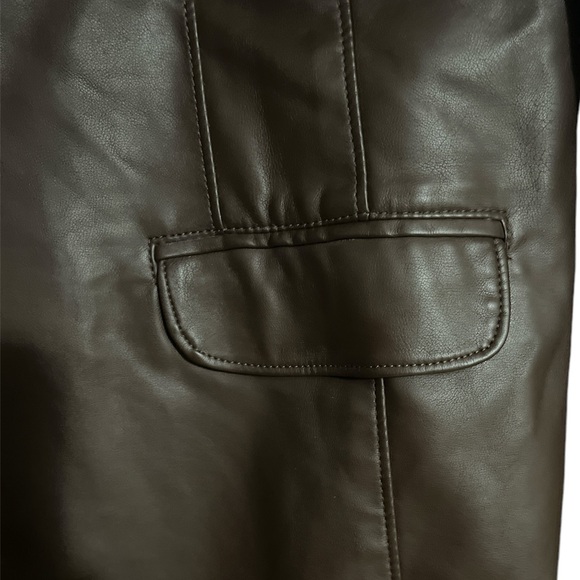 Susan Graver Faux Leather Shawl-Collar Blazer - Picture 3 of 5